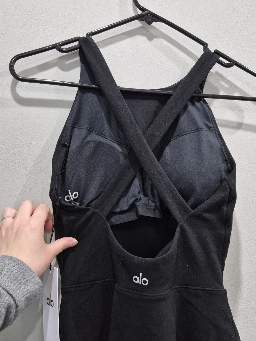 Alo Yoga Alosoft Backspin Dress Black - Picture 6 of 8